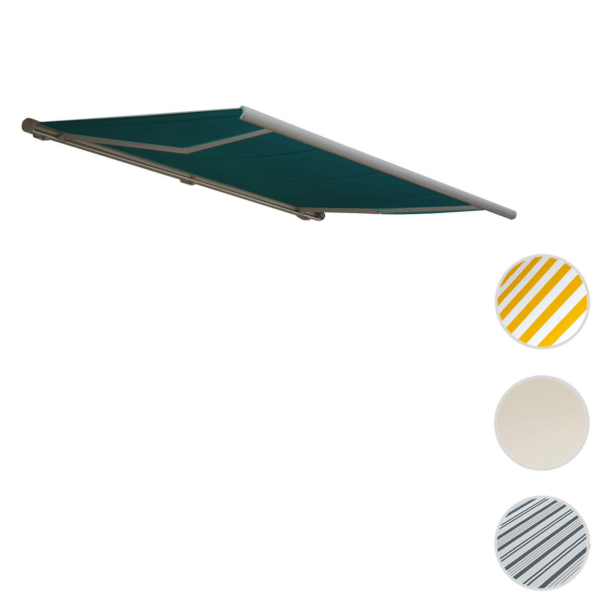 ELEKTRISCHE KASSETTENMARKISE Blau, Grün, Grau - Blau/Grau, Textil (400/23/300cm) - MCW