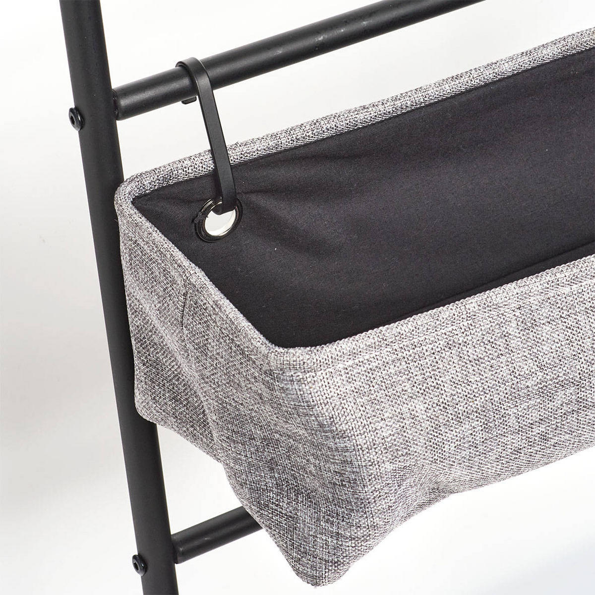 LEITERREGAL für Badezimmer 43/23/166 cm - Schwarz, Metall (23/166/43cm) - ZELLER