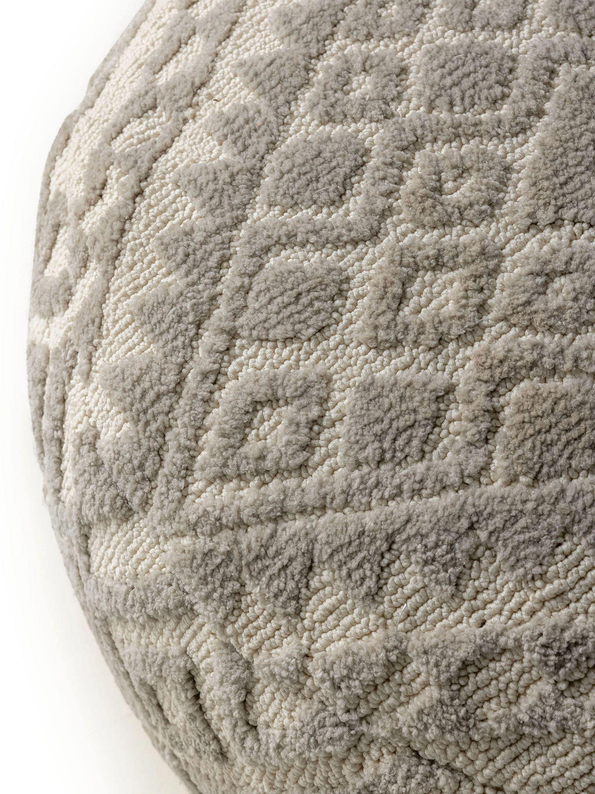 POUF Elias Grau 55x55x30 cm - Grau, Textil (55/30/55cm) - benuta Nest