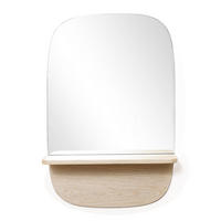 RECHTECK-SPIEGEL ohne Rahmen 75×50 cm - Naturfarben, Glas/Holz (50/1.6/75cm)