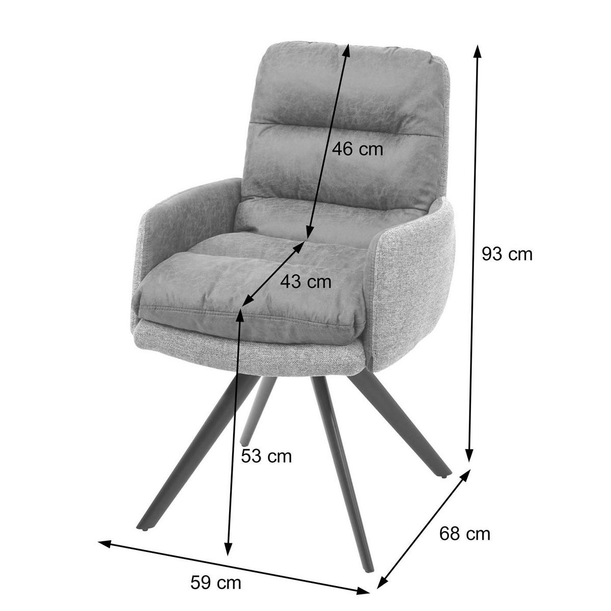 ESSZIMMERSTUHL Cremeweiß - Creme/Weiß, Textil (59/93/68cm) - Jamb