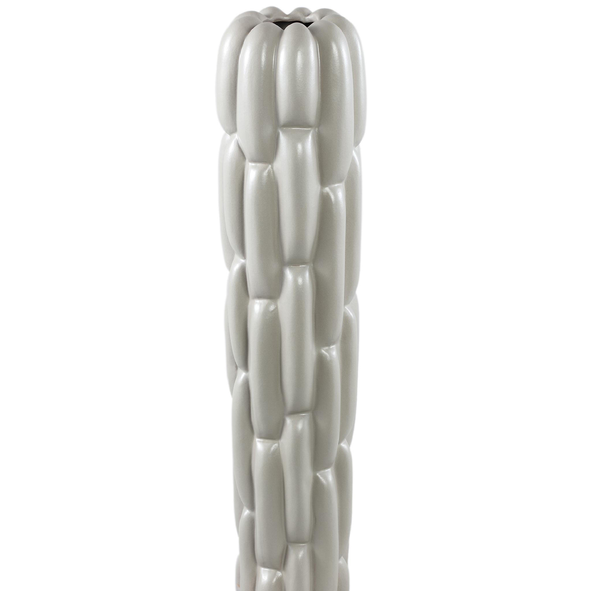 VASE Seanis Grau 17/17/71cm - Grau, Keramik (71cm) - PTMD Collection