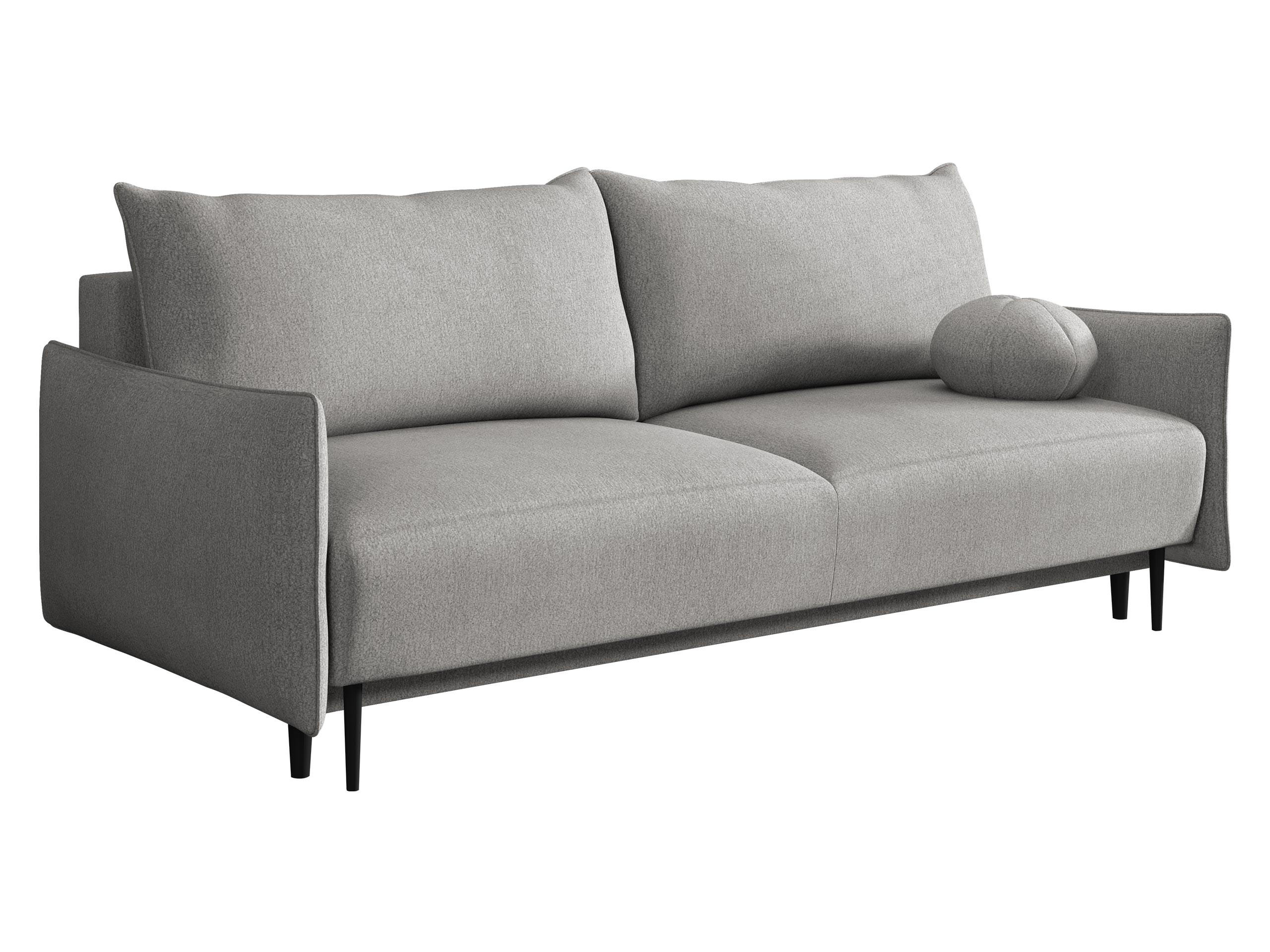 SCHLAFSOFA Dalia - Hellgrau/Schwarz, Holz/Textil (225/88/98cm) - MIRJAN24