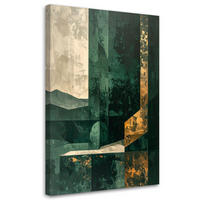 LEINWANDBILD Abstraktion 80x120cm - Grün, Textil (80/120cm) - Feeby