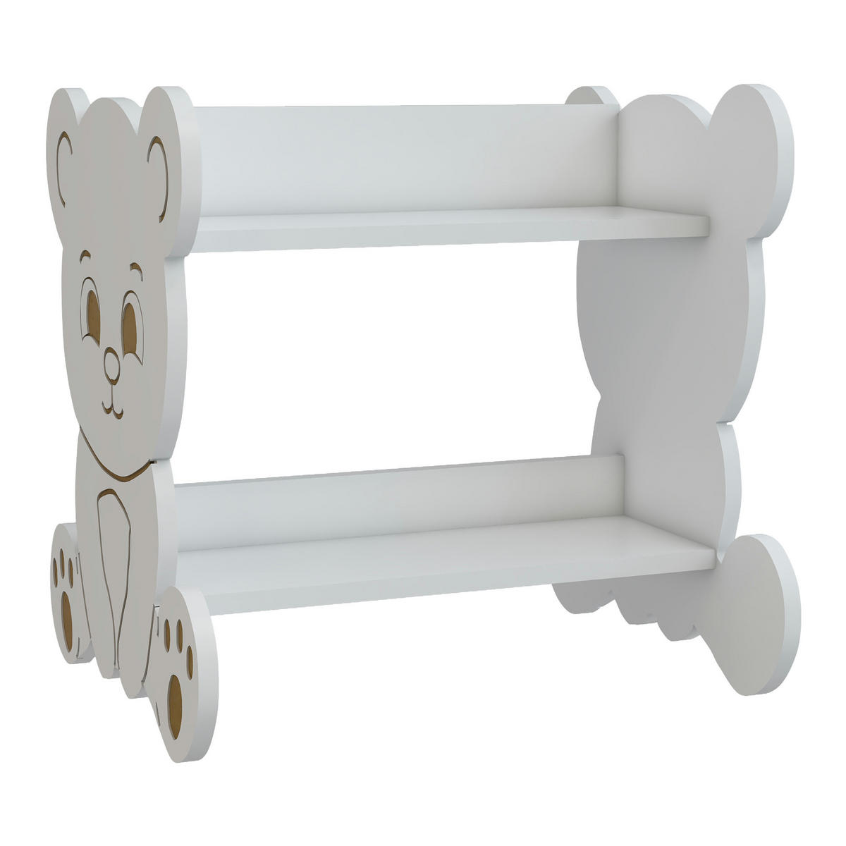 KINDER-STANDREGAL Tårnby - Weiß, Holzwerkstoff (56/60/56cm) - [en.casa]