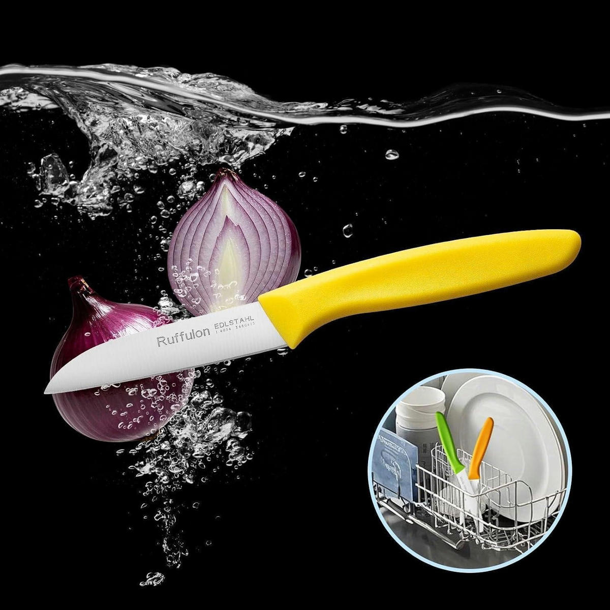 KÜCHENMESSERSET 6-teiliges Set Bunt - Silberfarben, Metall (18.8cm)