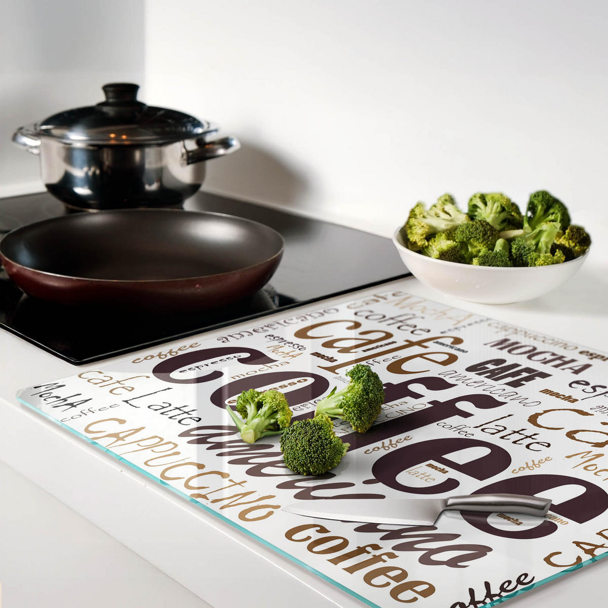 GLASPLATTE 60x52 cm Kaffee - Braun, Glas (60/0.4/52cm) - TULUP