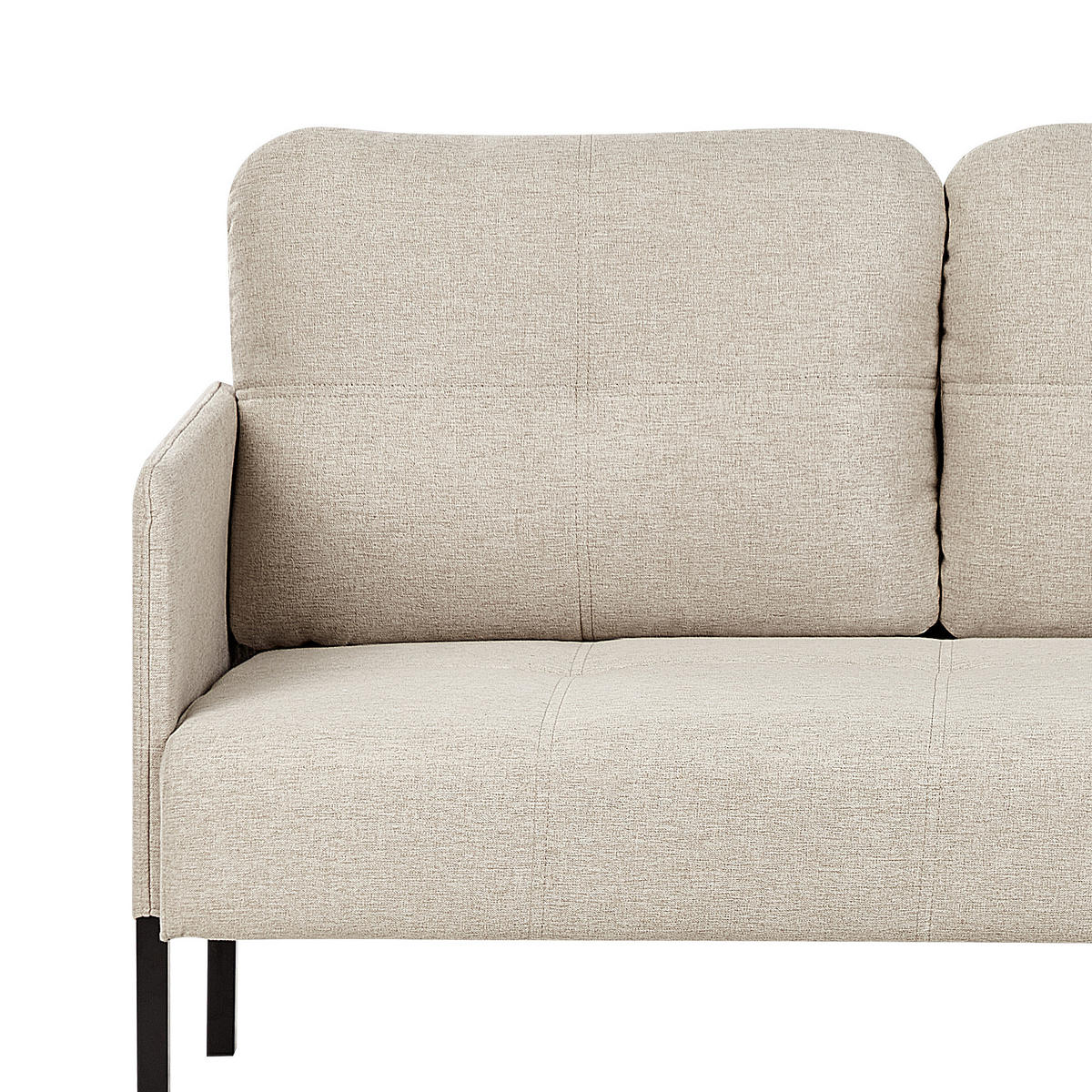 2-SITZER-SOFA beige Lahti - Beige/Schwarz, Textil (124/70/70cm) - Beliani
