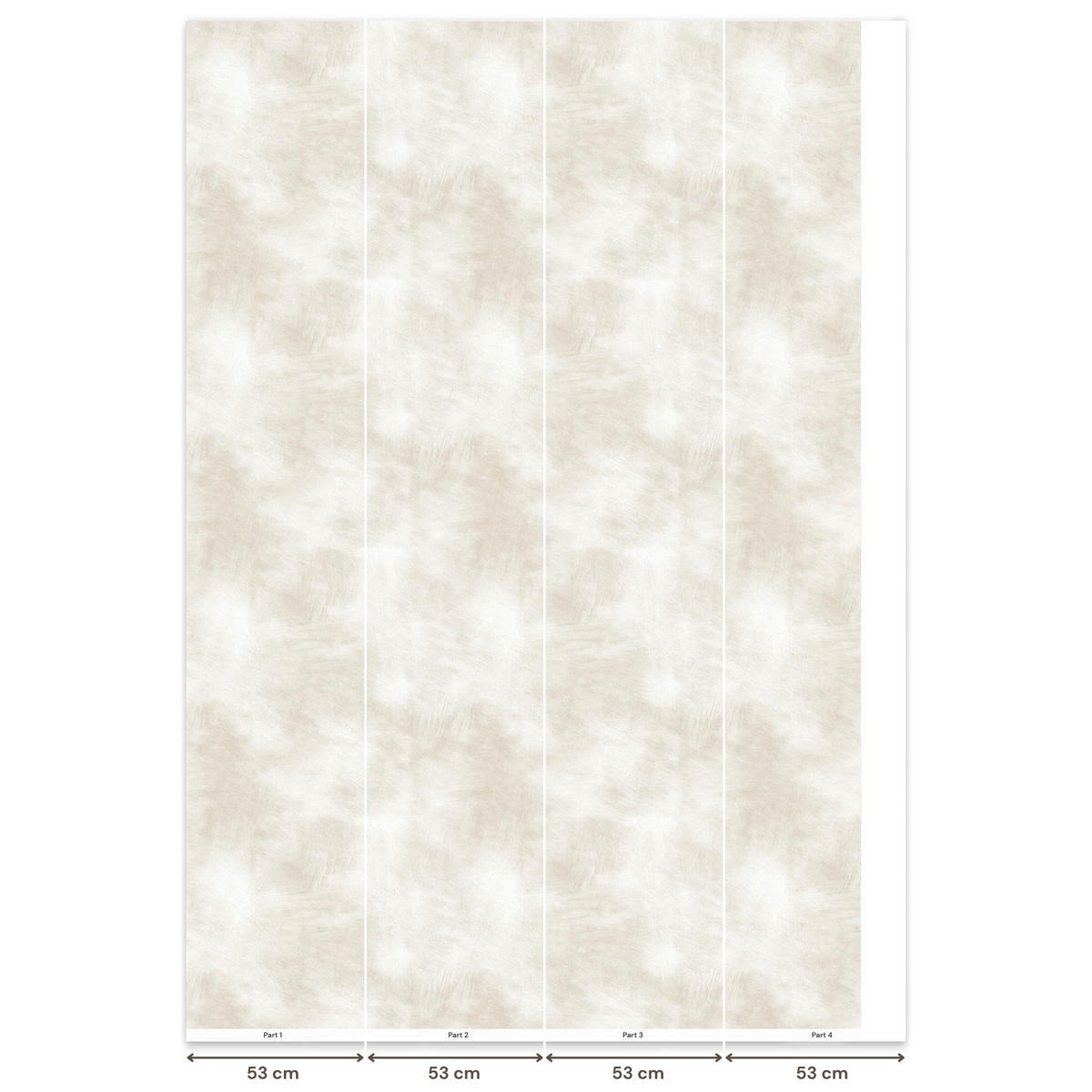 TAPETE - Dezent - Textur - Beige - 200x300 cm - Creme, Papier (200/300cm) - OnlyWow