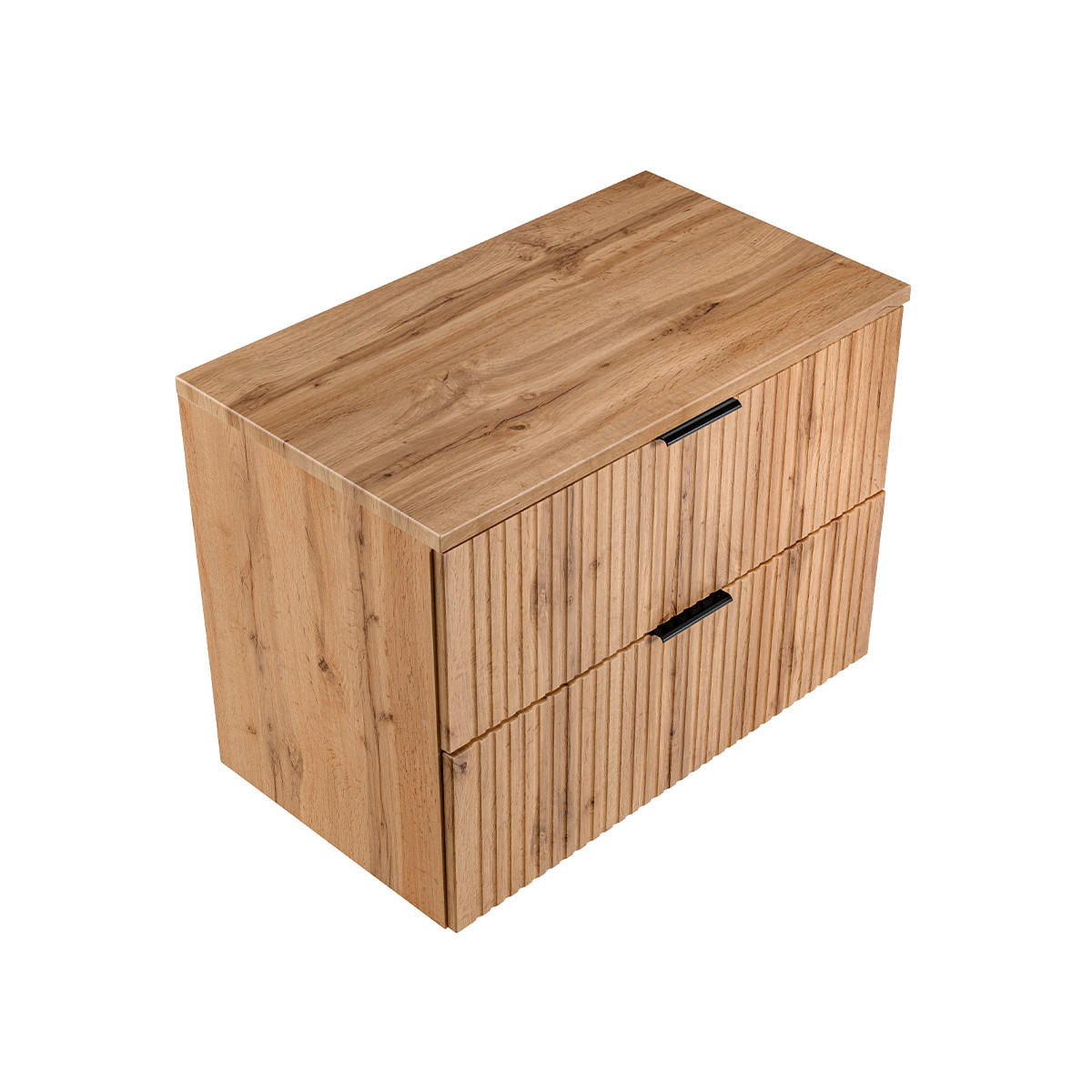 WASCHTISCHUNTERSCHRANK 80.6cm Adriel Holz in Eichenoptik - Braun, Holzwerkstoff (80.6/59/46cm) - Petits-meubles