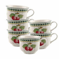 CAPPUCCINOTASSEN French Garden Fleurence bunt 260 ml 6er Set - Multicolor, Keramik (0.26L) - Villeroy & Boch