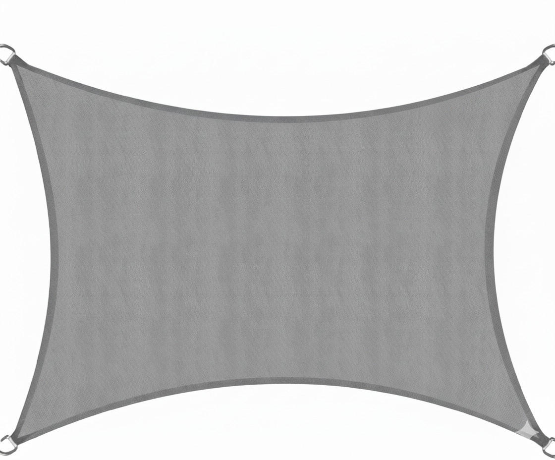 SONNENSEGEL SolVision PS9 400x500cm rechteckig Grau PE - Grau, Kunststoff (300/200cm) - Sol Royal