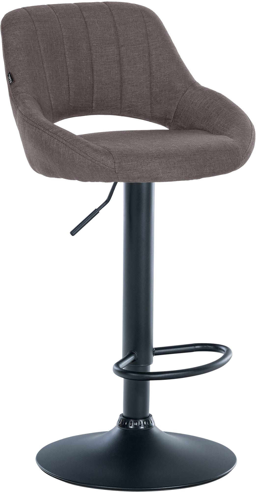 BARHOCKER Stoff Dunkelgrau - Dunkelgrau/Schwarz, Textil/Metall (46.5/85/48cm) - CLP