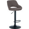 BARHOCKER Stoff Dunkelgrau - Dunkelgrau/Schwarz, Textil/Metall (46.5/85/48cm) - CLP