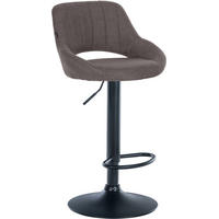 BARHOCKER Stoff Dunkelgrau - Dunkelgrau/Schwarz, Textil/Metall (46.5/85/48cm) - CLP