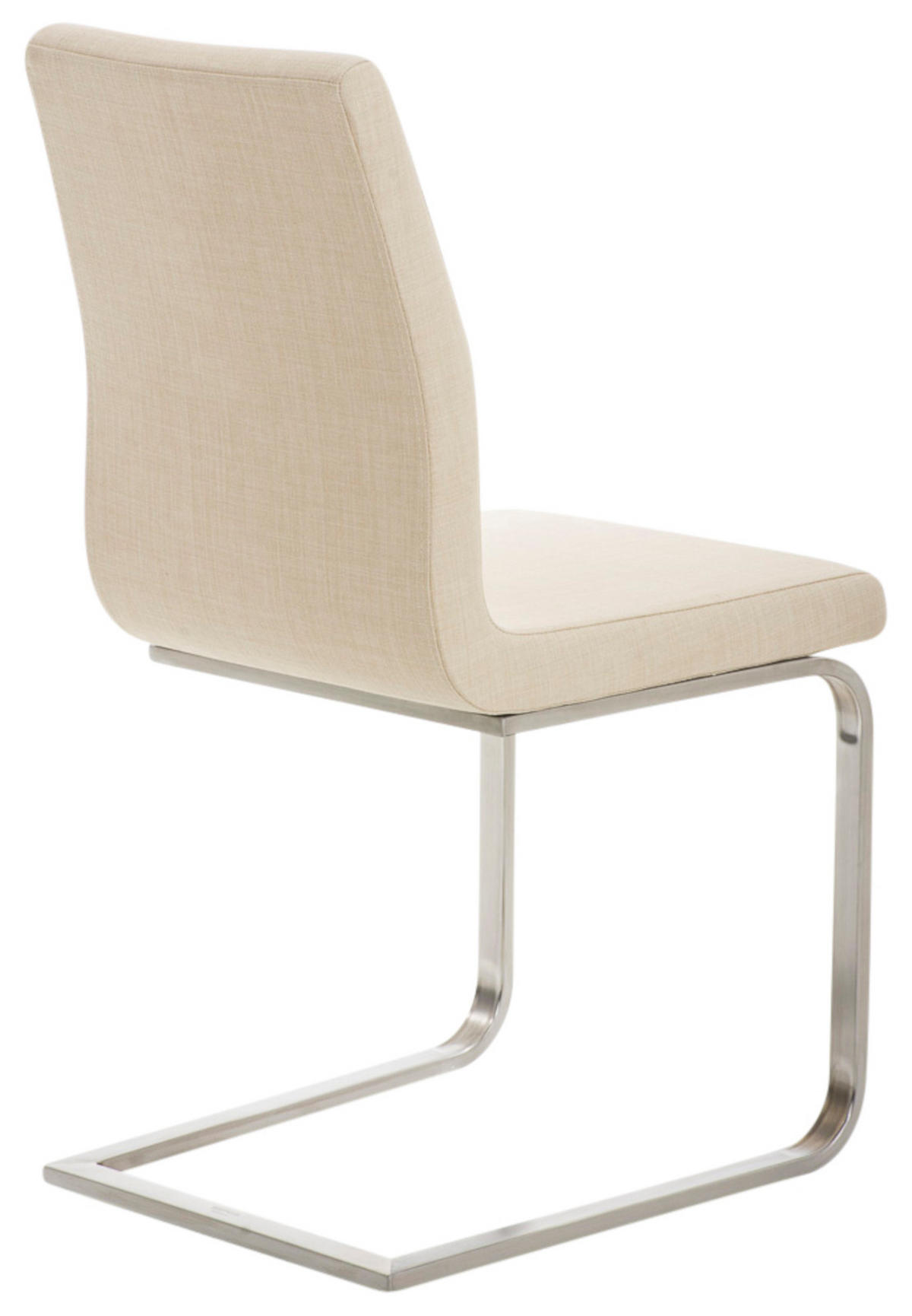 SCHWINGSTUHL 2er Set Stoff Creme - Edelstahlfarben/Creme, Textil/Metall (40/90/50cm) - CLP