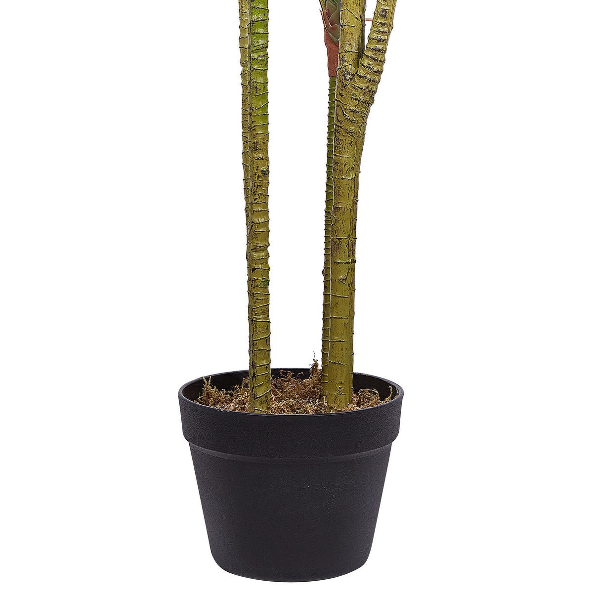 KUNSTPFLANZE im Blumentopf 147 cm Grün/Schwarz Dracaena Anita - Schwarz/Grün, Kunststoff (147cm) - Beliani