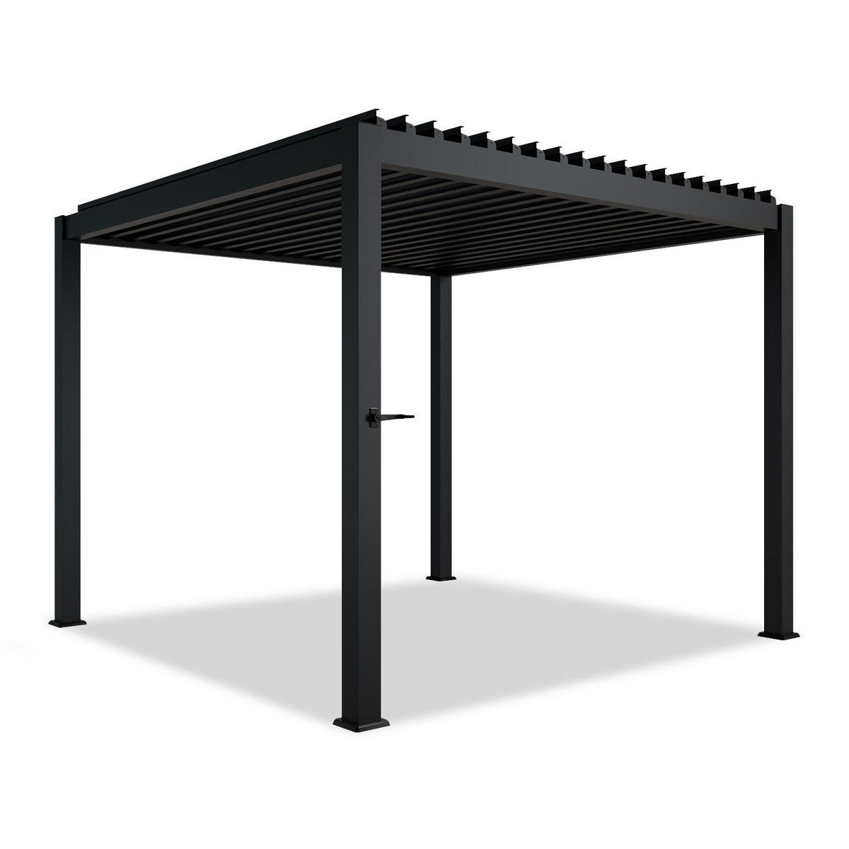 PERGOLA/ LAMELLENDACH Tahiti 3x3 m anthrazit - Anthrazit, Metall (300/240/300cm) - Juskys