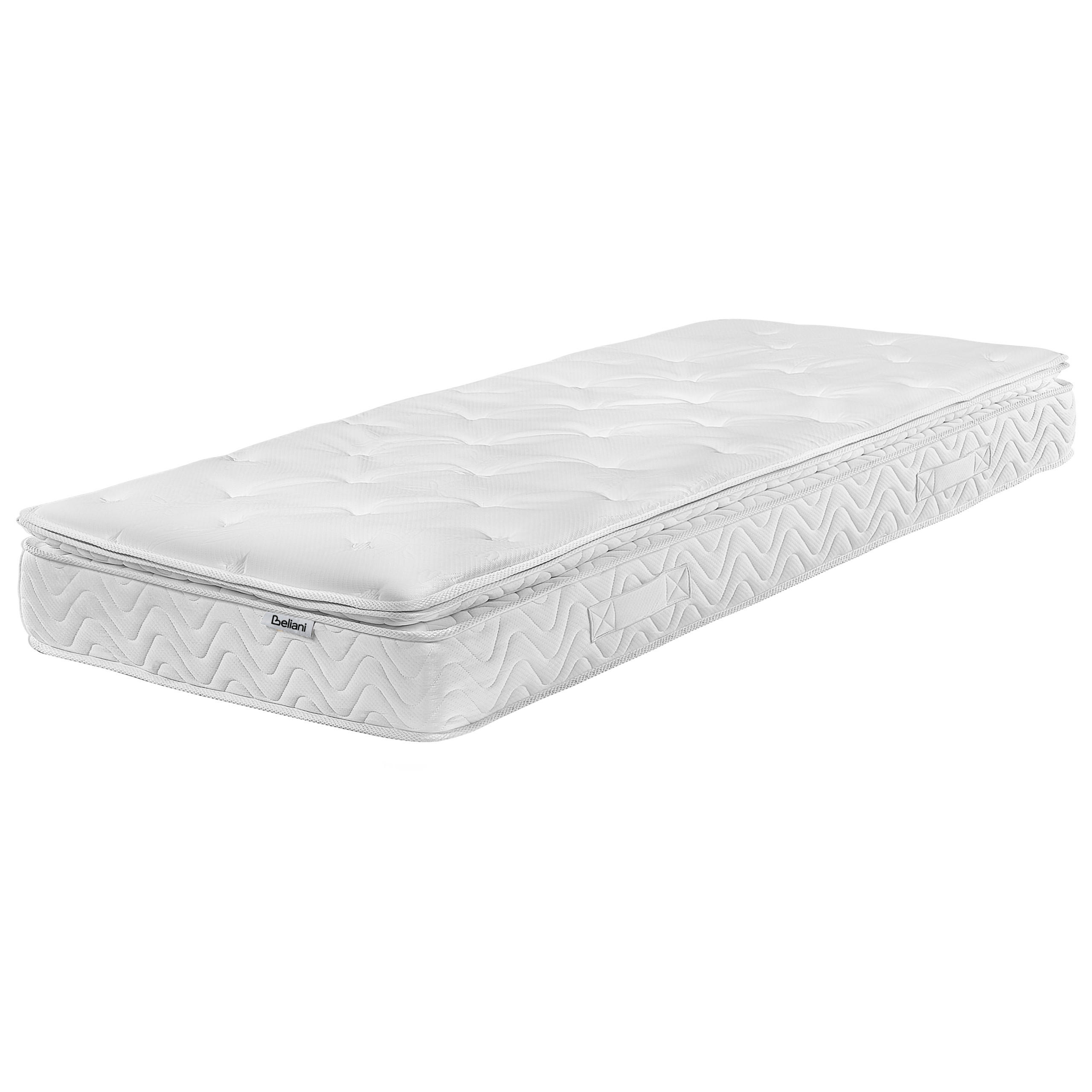 MEMORYSCHAUM-TASCHENFEDERKERNMATRATZE H3/4 Fest 90/200 cm Luxus - Beige, Textil (90/200cm) - Beliani