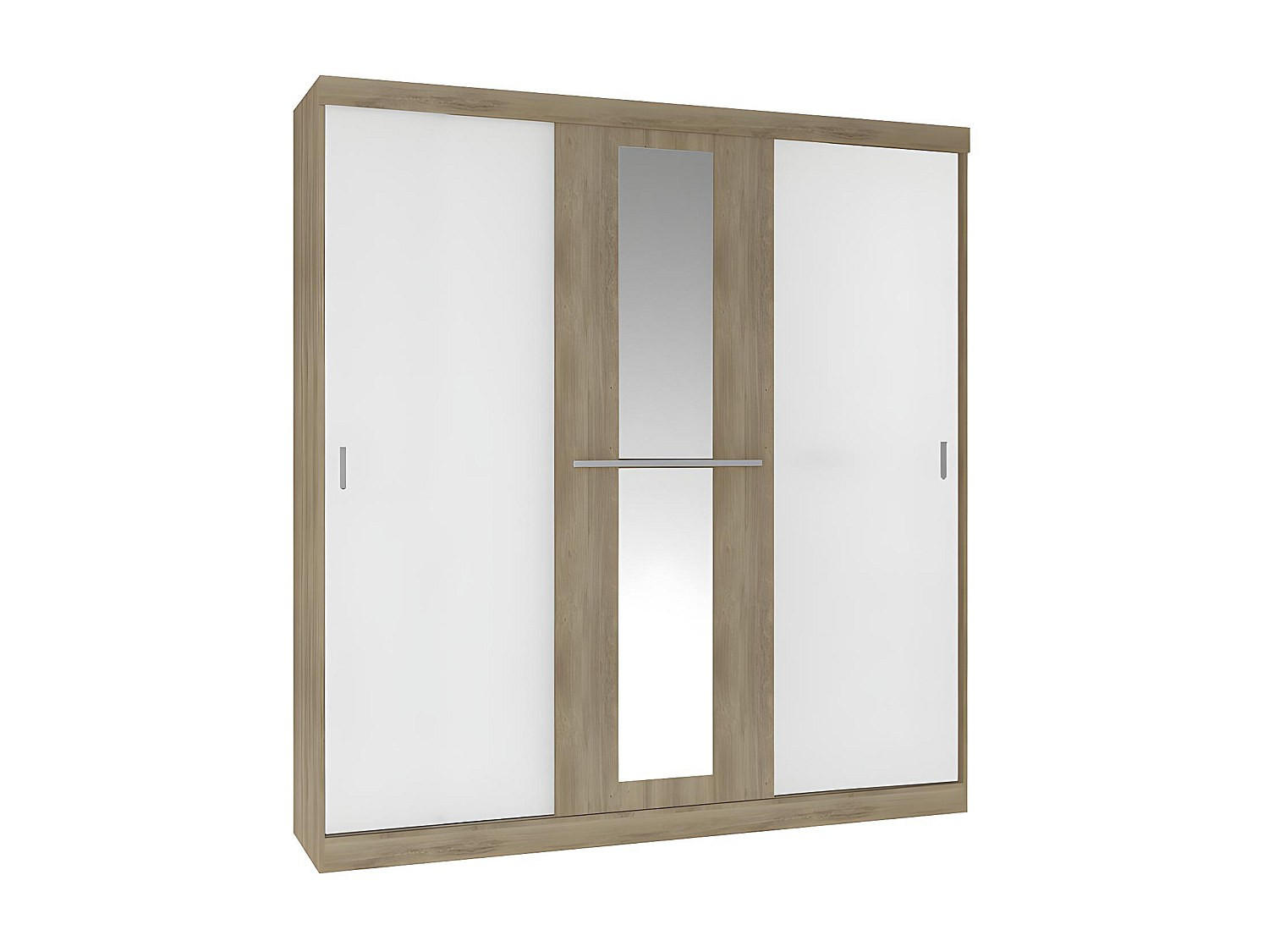 KLEIDERSCHRANK - 205 cm x 51.8 cm - Holz, Platte - Naturfarben Hell DIDDA - Naturfarben, Holz (205/219/51.8cm) - Vente-Unique