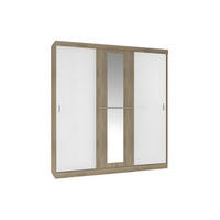 KLEIDERSCHRANK - 205 cm x 51.8 cm - Holz, Platte - Naturfarben Hell DIDDA - Naturfarben, Holz (205/219/51.8cm) - Vente-Unique