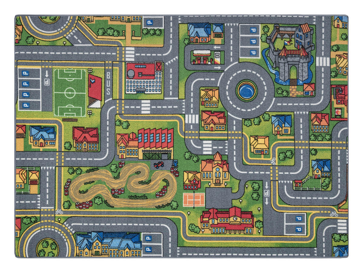 TEPPICH Rebel Roads 95/133 cm - Grau, Textil (95/133cm) - rugsX