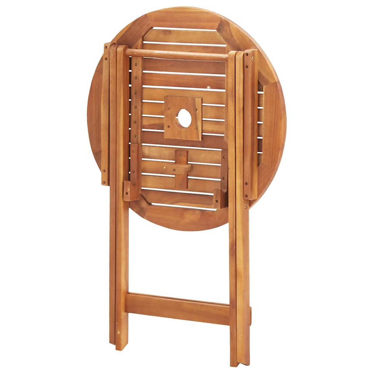 GARTENTISCH Klappbar 60/75 Cm Massivholz Akazie - Braun, Holz (60/60/75cm) - vidaXL