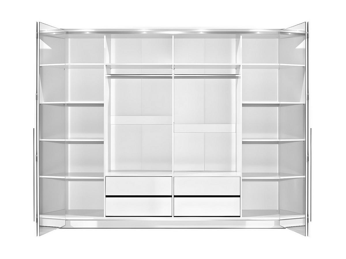 KLEIDERSCHRANK - 255 x 65 - holz - weiß Ingina - Weiß, Holz (255/219/65cm) - Vente-Unique