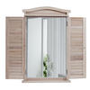WANDSPIEGEL MIT FENSTERLÄDEN Braun - Braun, Holz (46/71/5cm) - MCW