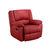 RELAXSESSEL - -Sitzer - Leder - Rot - - Rot, Leder (102/97/99cm) - Vente-Unique