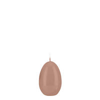 EIKERZEN Klarlack Portobello Nougat 60 x Ø 45 mm, 6 Stück - Nussbaumfarben, Paraffin (4.5/6/6cm) - Kopschitz Kerzen