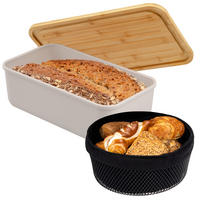 BROTAUFBEWAHRUNGS-SET 2tlg., Kunststoff, Metall, hellgrau - Grau, Kunststoff (40/12.5/23cm) - eluno