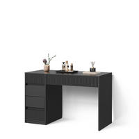 SCHMINKTISCH Allia Schwarz ohne Spiegel - Schwarz, Holzwerkstoff (55/120/76cm) - Livinity®