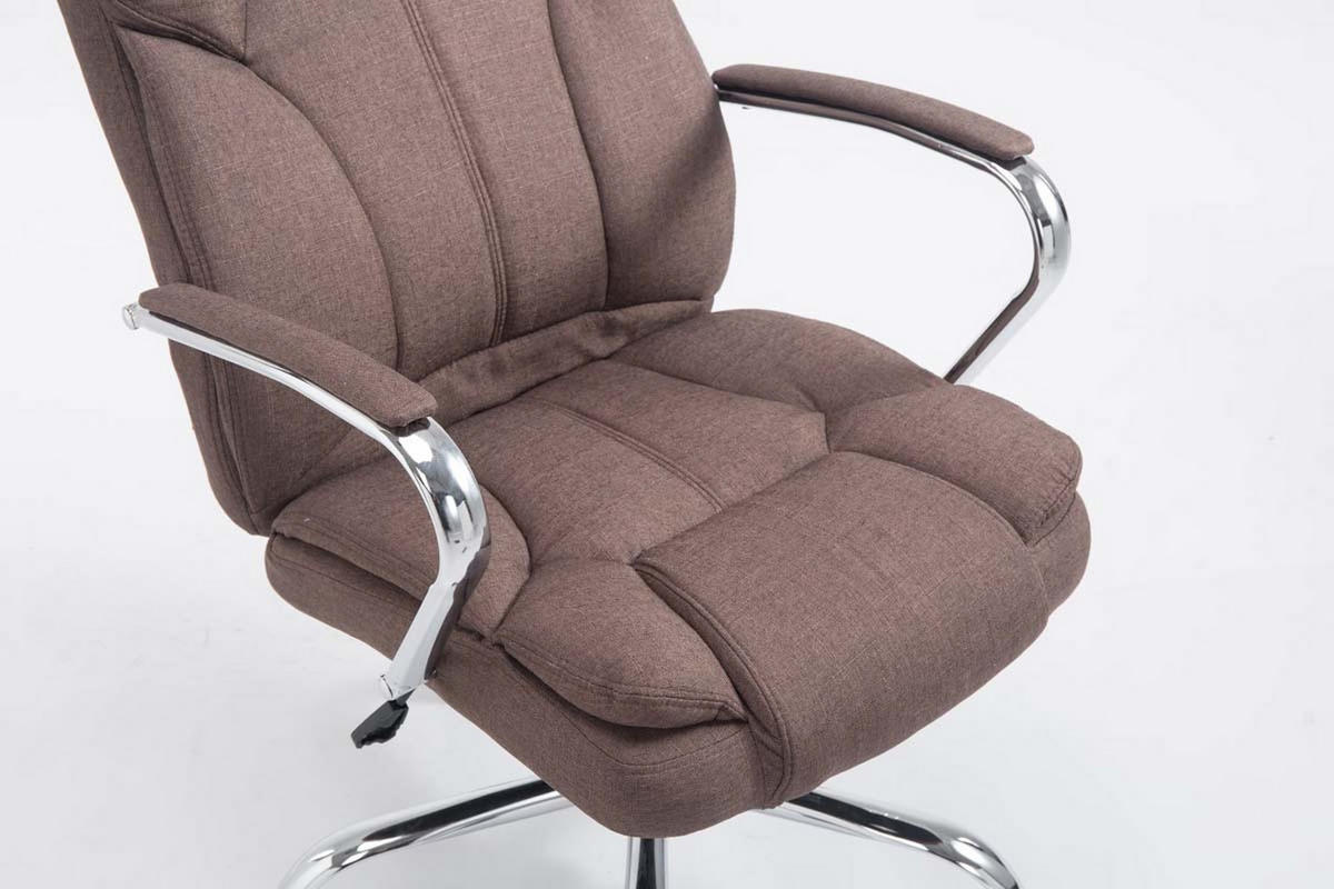BÜROSTUHL Xavier Two, Stoffbezug Braun - Braun, Textil/Metall (62/125/70cm) - TPFLiving