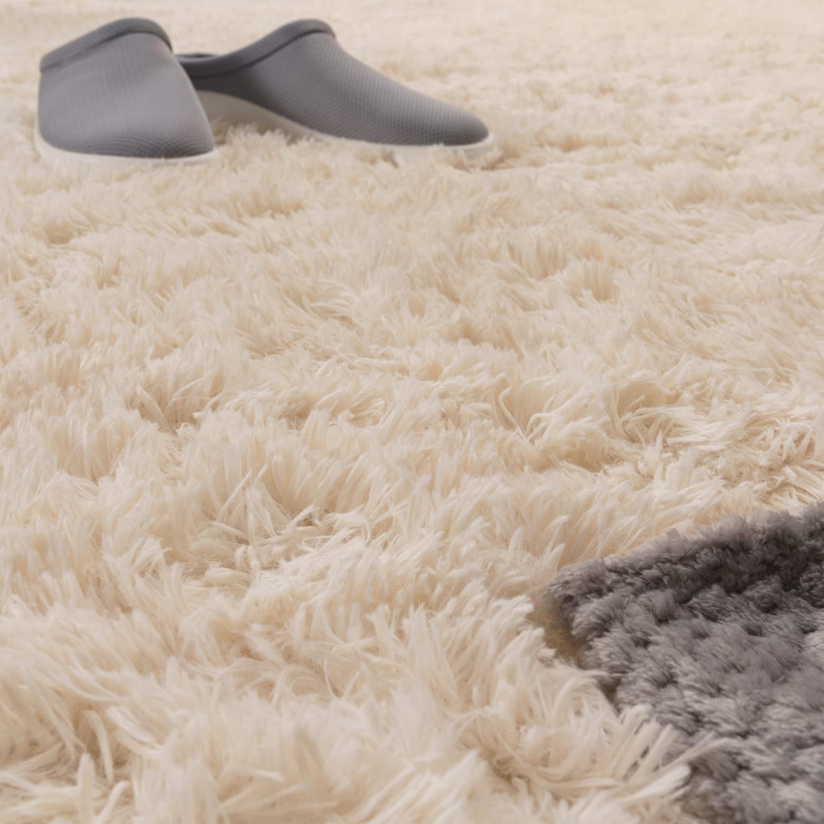 HOCHFLORTEPPICH Creme 60 x 100 cm - Creme, Kunststoff (60/100cm) - TT Home