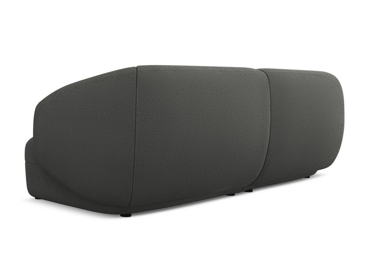 4-SITZER-SOFA Bouclé Stoff Grau - Schwarz/Graphitfarben, Kunststoff/Textil (232/81/98cm) - Makamii