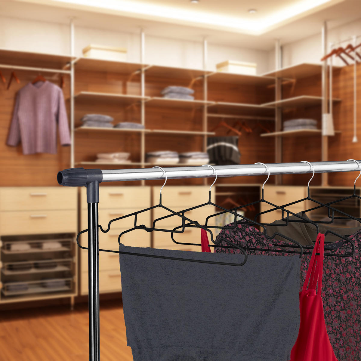 24XVEŠIAKY na šaty - čierna, kov/plast (0.4cm) - Relaxdays