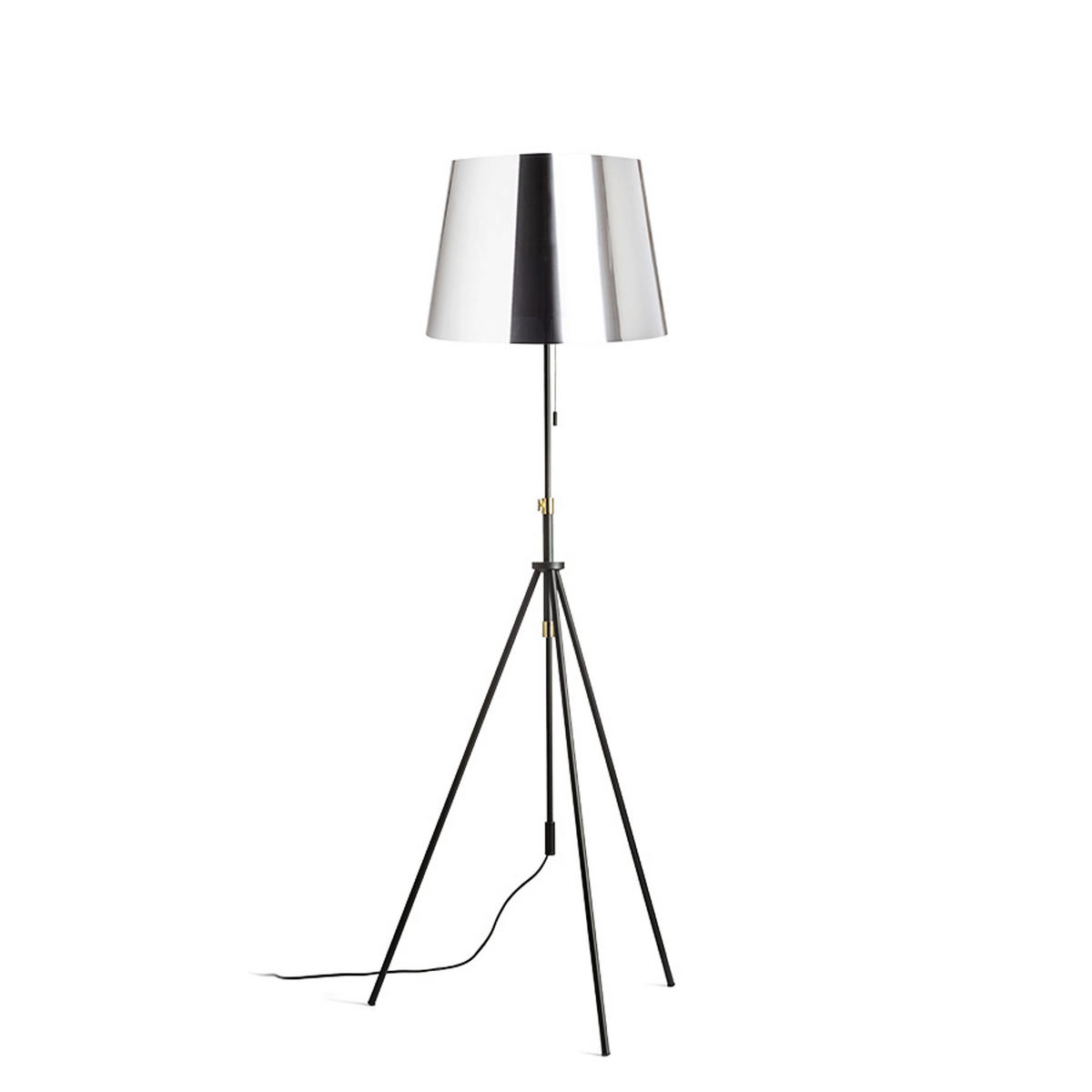 STEHLEUCHTE LUTON/ILUSION Chromfolie 15 W - Chromfarben, Metall (45/45/185cm) - Rendl