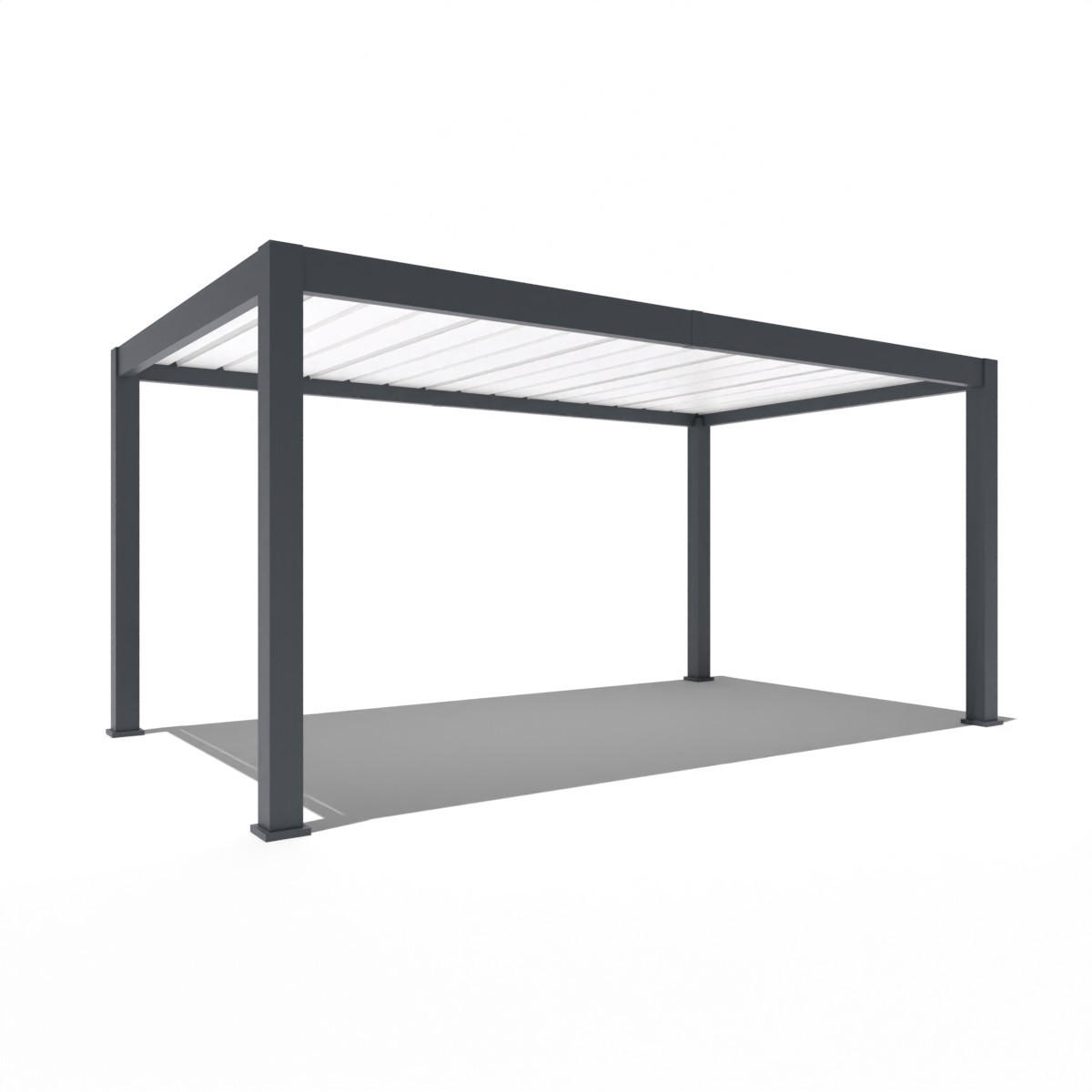 CARPORT Aluminium Pergola 3 x 5,3 M Garage anthrazit - Grau, Metall (300/236/530cm) - WEIDE