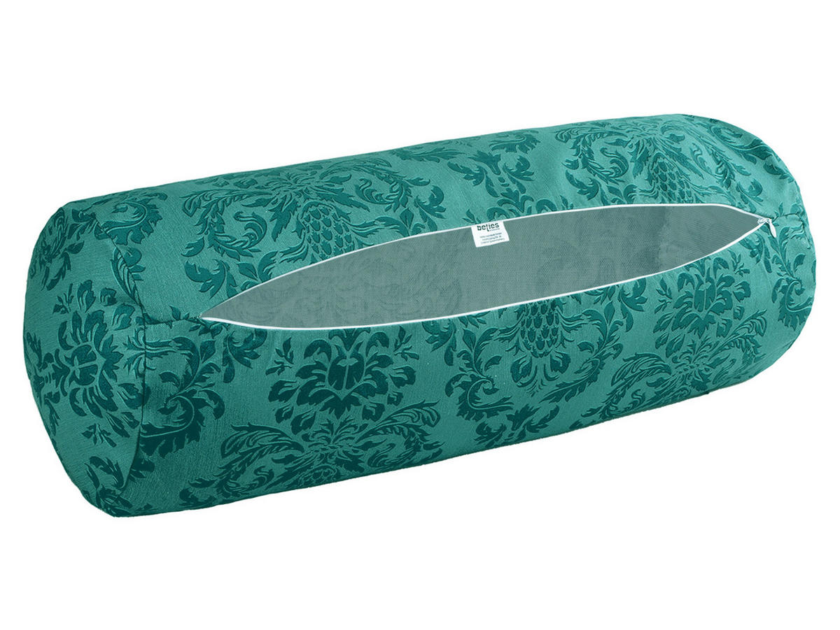 XL-NACKENROLLENHÜLLE Epoche petrol-grün 25/70 cm - Petrol, Textil (25/70cm) - beties Heimtextil