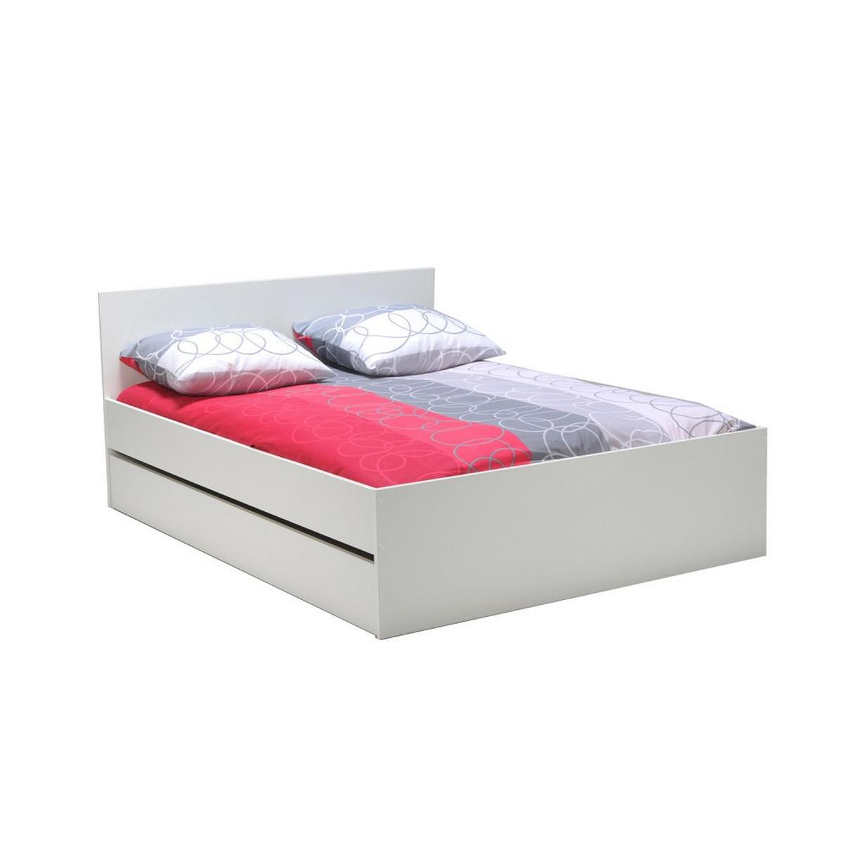 BETT OSLO mit Schubladen / Bett 140x200 - Weiß - Weiß, Holzwerkstoff (140/200cm) - Weber Industries