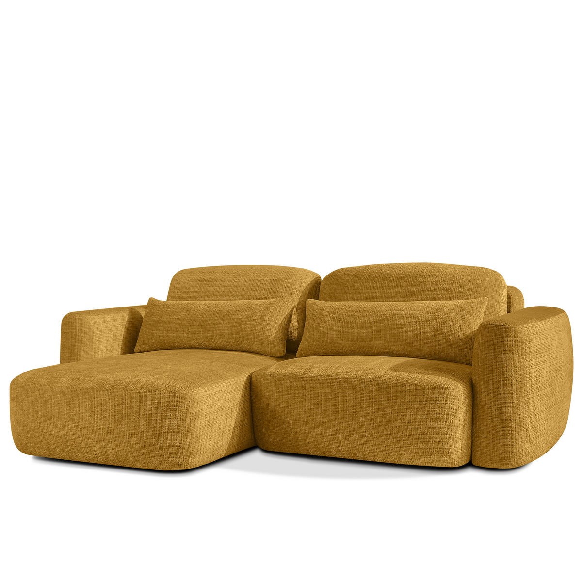 SITZGARNITUR ELOSA - Gelb, Holz/Textil (245/85/165cm) - KONSIMO®