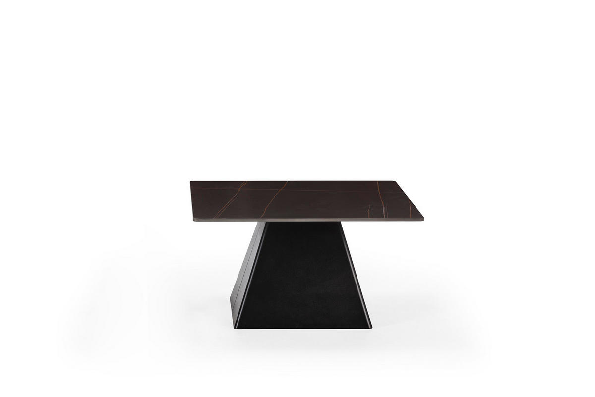 COUCHTISCH Merve Schwarz 80/80/43 cm - Schwarz, Stein (80/80/43cm) - Drawer