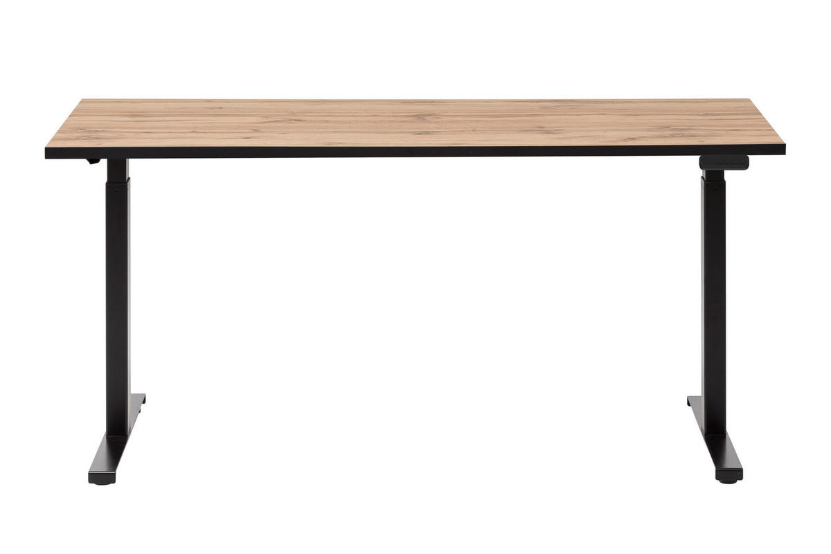 SCHREIBTISCH PANDA elektrisch höhenverstellbar 73-117,5x160x75 cm Eiche - Eichefarben, Holz (75/160/73cm) - PROREGAL