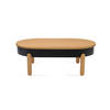 COUCHTISCH Batea L - Eichefarben/Schwarz, Holz (60/100/35cm) - Woodendot