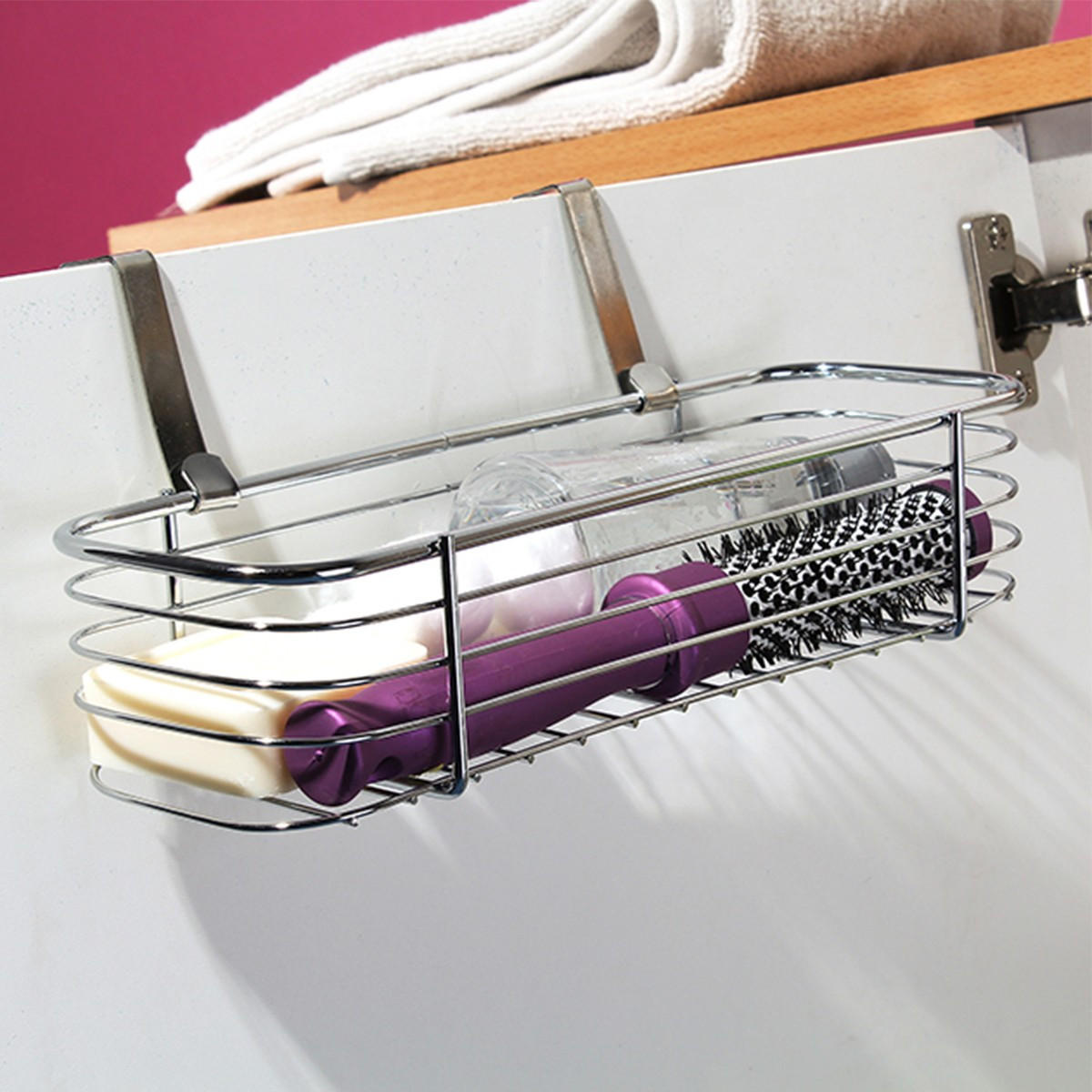 DRAHTKORB zum Aufhängen - 28/9,5/6,5 cm - Silberfarben, Metall (28/9.5/6.5cm) - Calicosy