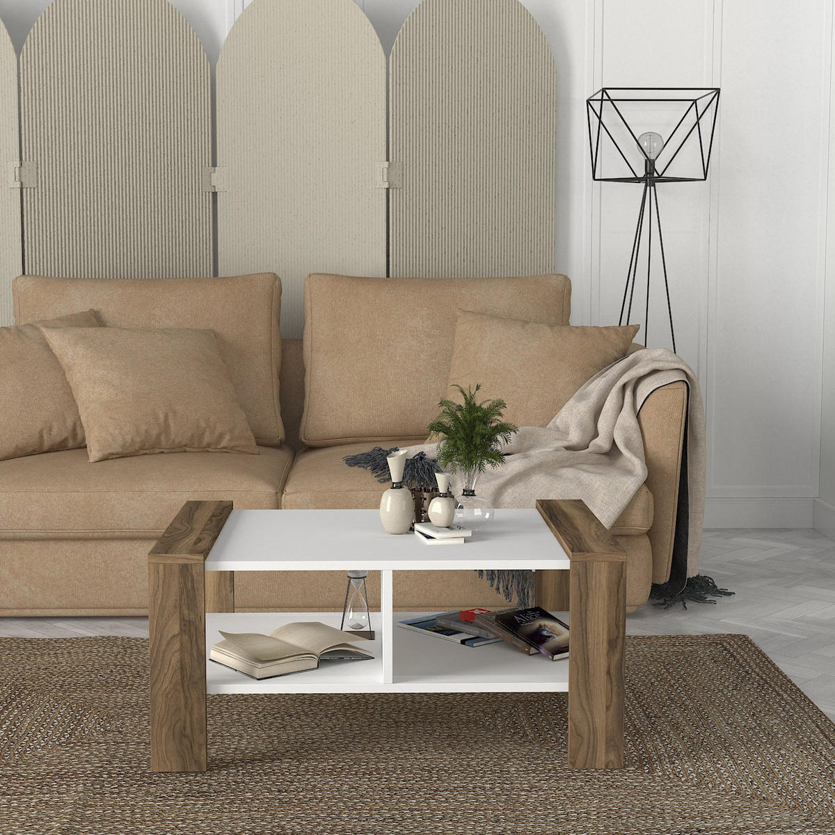 COUCHTISCH erica weiss - Weiß, Holz (90/60/42cm) - Habitat Garten