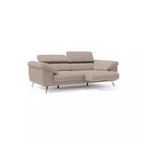LINEARSOFA Donatello - Graubraun, Metall (183/76/102cm) - Divani.store