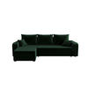 ECKSOFA HEWLET L BIS Itaka 10 Links mit Schlaffunktion - Dunkelgrün, Textil (240/140cm) - Bedante