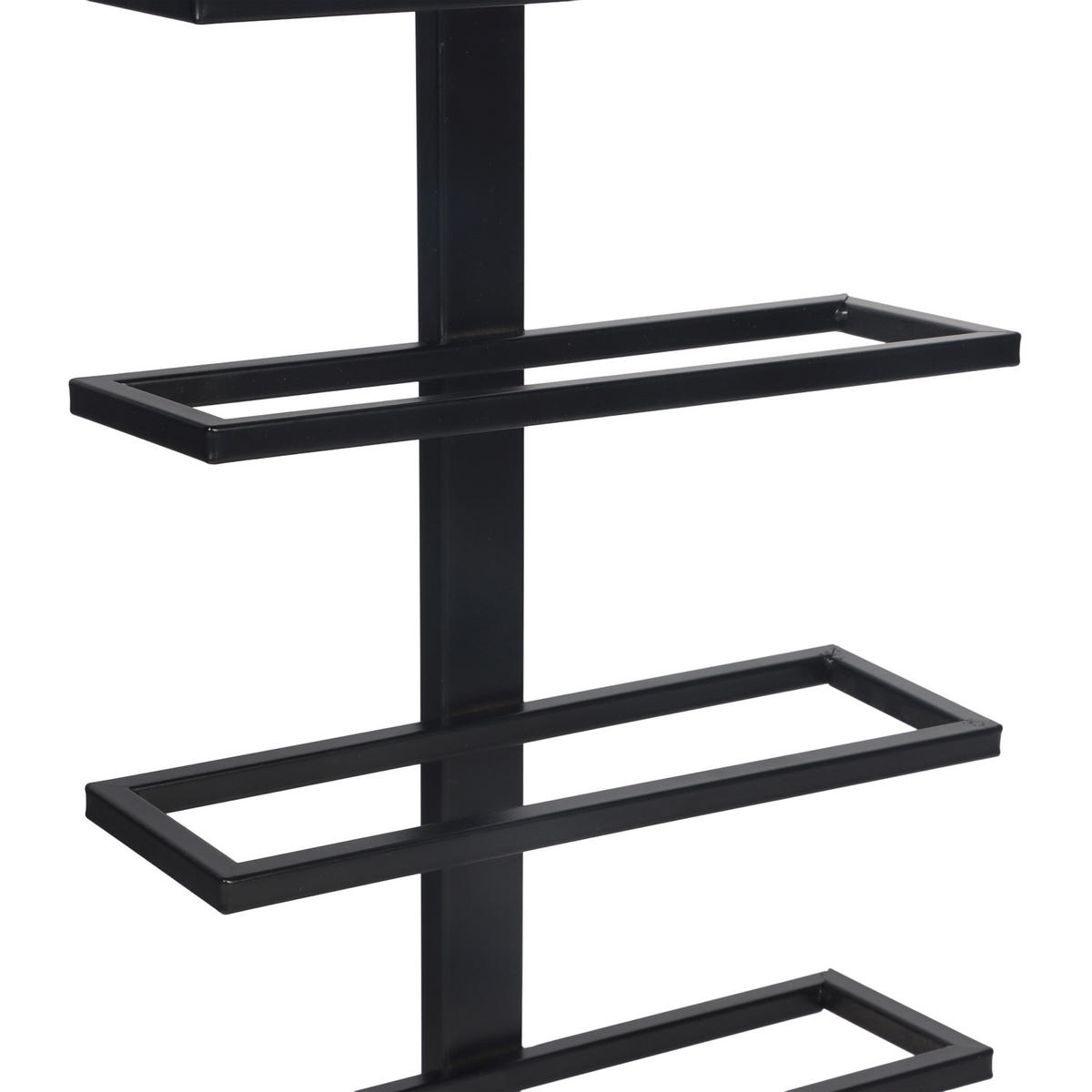 WAND-WEINREGAL - Schwarz, Metall (10/116.5/116cm) - Relaxdays